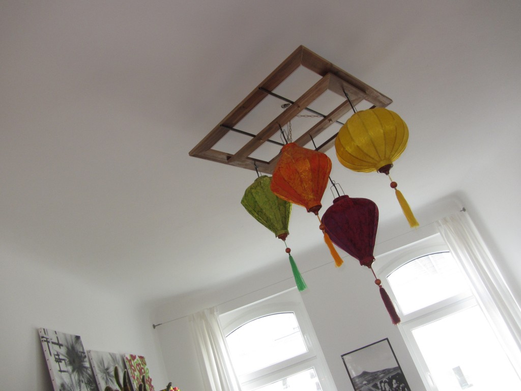 Bunte Lampion Deckenlampen-Konstruktion