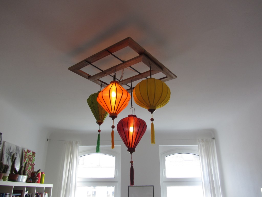 Bunte Lampion Deckenlampen-Konstruktion