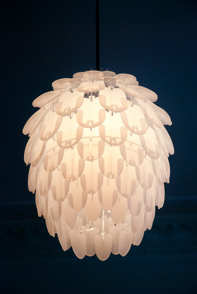 Pinecone Mini Design Deckenlampe in transluszentem Weiß